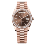 Rolex   Day-Date 40mm Chocolate Dial and Diamond Bezel 228345rbr-0024