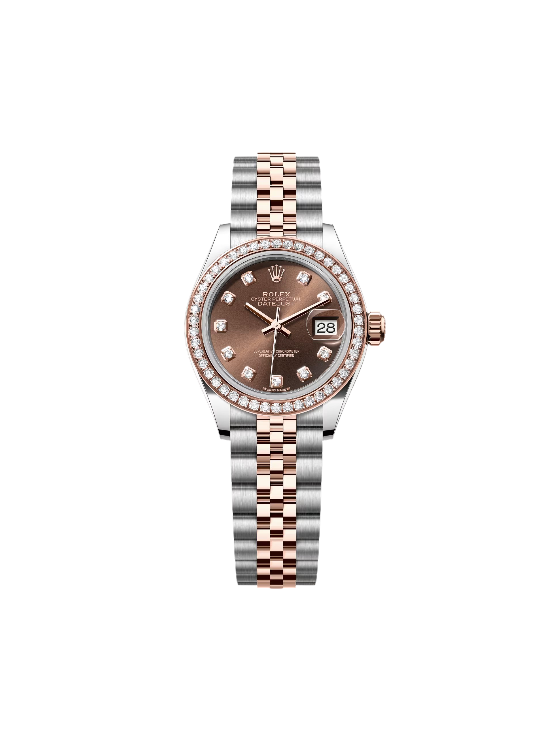 28E905A9-FC5C-94A2-0298-4241C29435A9.png Rolex Lady-Datejust 28mm 279381RBR Chocolate Diamond Dial Oyster Bracelet - Image 1