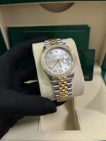 Rolex  Datejust 36mm 126283 Silver Dial Diamond Bezel Jubilee Bracelet Watch - Image 9