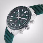 TAG Heuer Carrera Chronograph 44mm Mens Watch Green Rubber CBN2A1N.FT6238 - Image 3