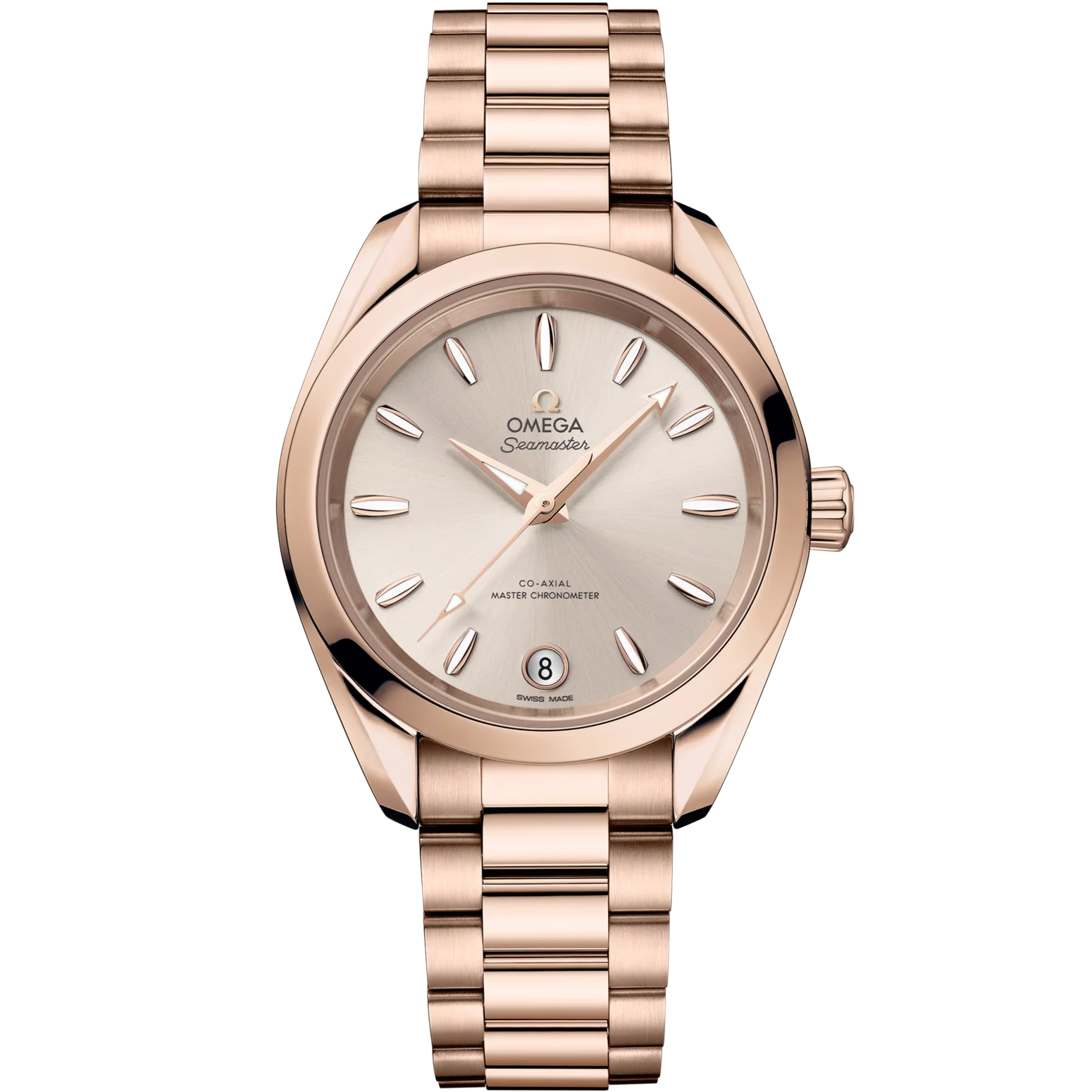 2C3D0E7D-47CC-C0E3-610B-A7C8A6BF79D4.png Omega Seamaster Aqua Terra Shades 34 mm Linen Dial Sedna™ 18k Rose Gold Bracelet 220.50.34.20.09.001 - Image 1