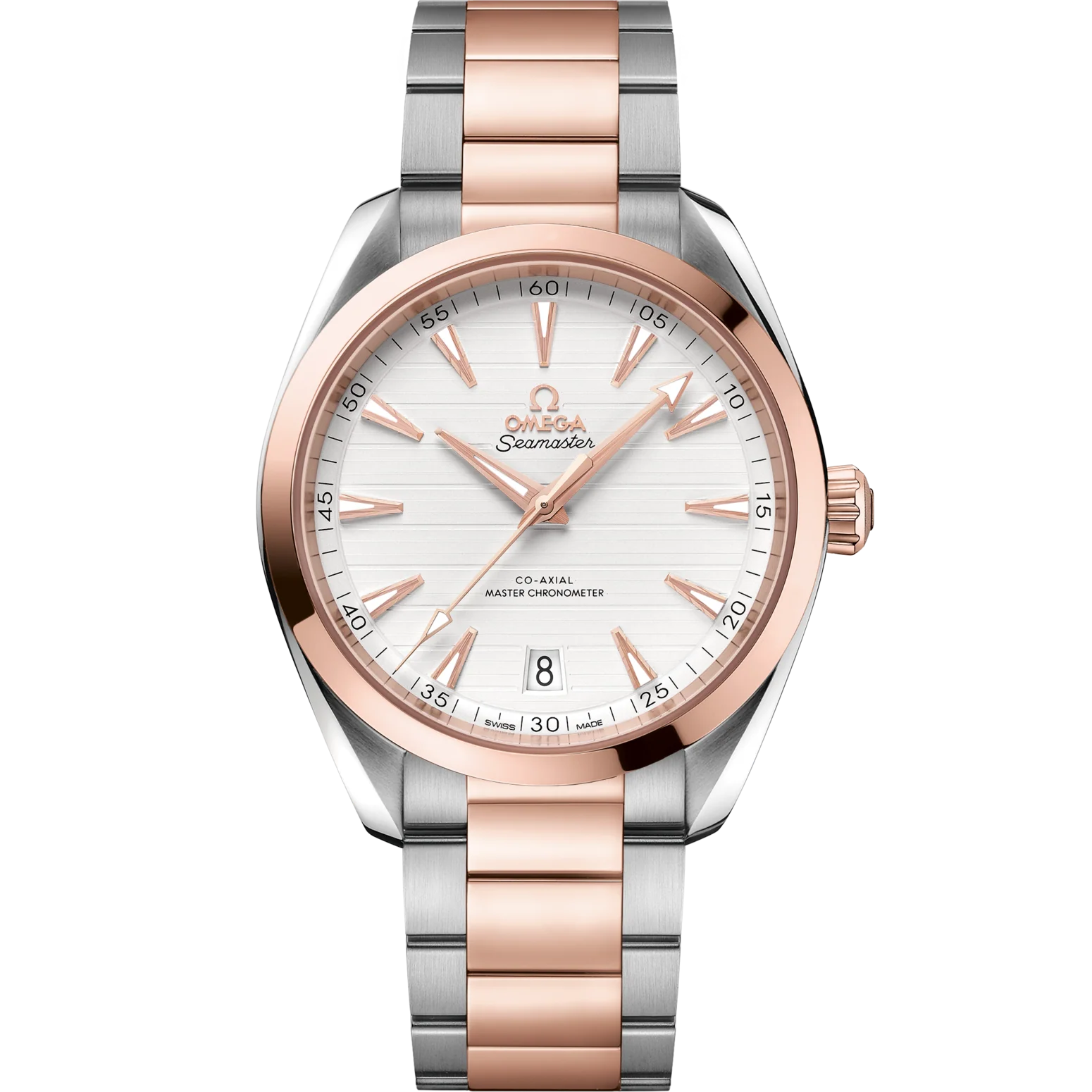 2C955B5C-2F92-2405-D66A-80C0EE125FF0.png OMEGA Seamaster Aqua Terra 41 mm Silver Dial Stainless Steel and Sedna™ 18k Rose Gold Bracelet 220.20.41.21.02.001 - Image 1