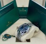Rolex Datejust 41mm 126300 Blue Index Jubilee Stainless Steel Men’s Watch - Image 5