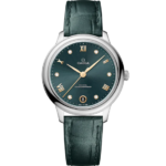 Omega De Ville Prestige 34mm Green Dial with Diamonds Stainless Steel Strap 434.13.34.20.60.001