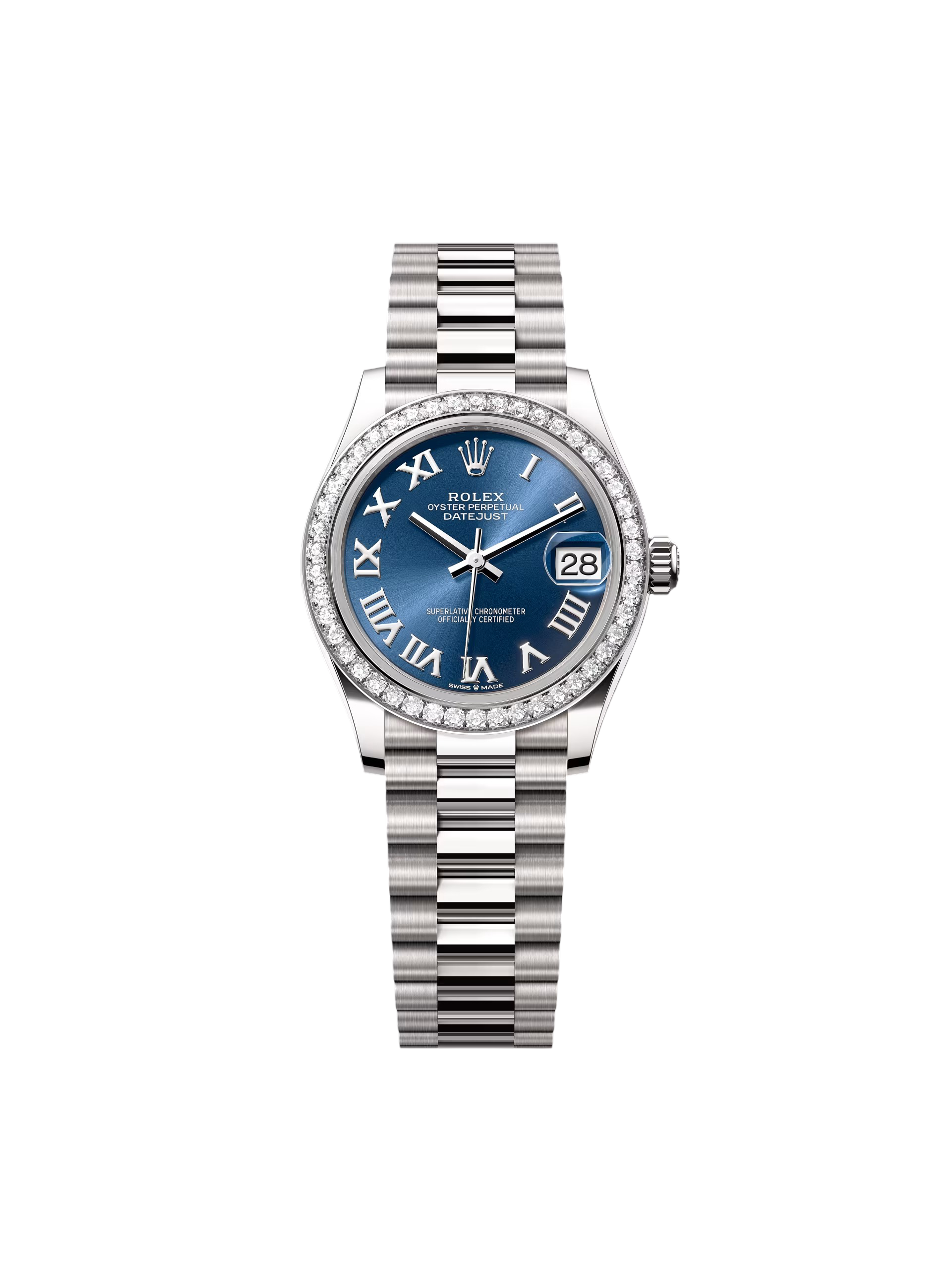 2D4B3EBE-4573-1ACC-4F6C-9BBB570F78A6.png Rolex Datejust m278289RBR-0023 Bright Blue Dial White Gold President Watch - Image 1