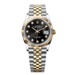 Rolex  Datejust 36mm 126233 Custom Black Dial Jubilee Bracelet Watch