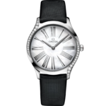 Omega De Ville Trésor 36mm White Dial with Diamonds Stainless Steel Strap 428.17.36.60.05.001