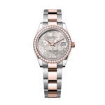 Rolex Datejust m278381-0031/0032 Silver Floral Motif Diamond Dial Diamond-Set Bezel 31mm
