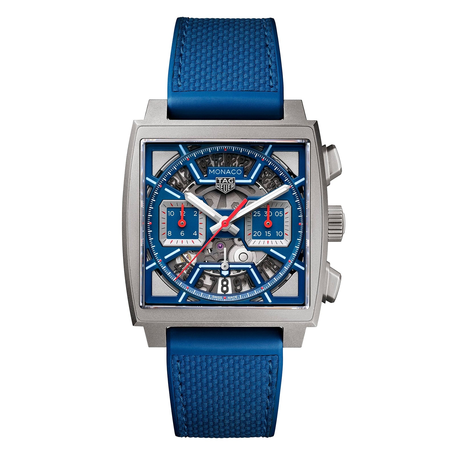 3017CA72-1EB1-1149-F4B5-71FFC1091CAC.jpg TAG Heuer Monaco Chronograph 39mm Mens Watch Titanium Blue CBL2182.FT6235 - Image 1