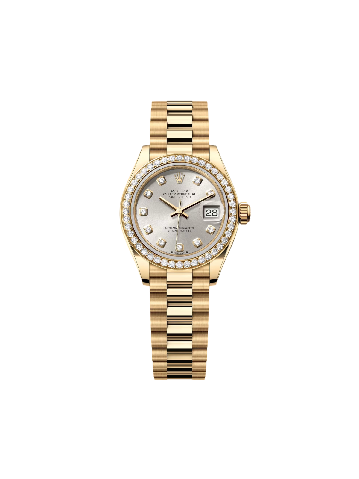 30630E20-F6C6-9BA2-81D6-4ABEB94B70F5.png Rolex Lady-Datejust 279138RBR Silver 28mm Dial President Bracelet Watch - Image 1