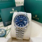 Rolex  Datejust 36mm 126234 Blue Fluted Motif Diamond Dial Jubilee Bracelet Watch - Image 3