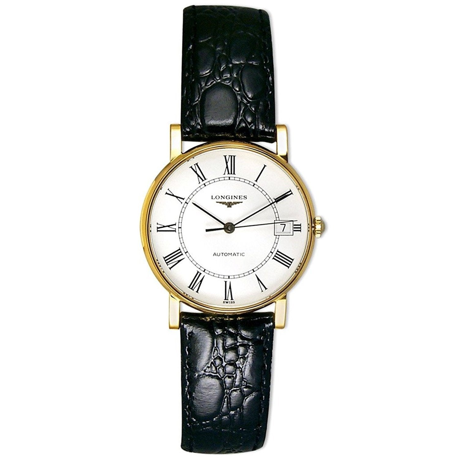 30ABE5C5-FD4F-4534-4957-B9EC2D308429.jpg Longines Men's L47446112 La Grandes Classiques Flagship 18kt Yellow Gold Black Leather Watch - Image 1