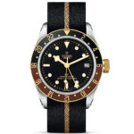 TUDOR Black Bay GMT S&G Steel and 18ct Yellow Gold 41mm Fabric Strap Watch M79833MN-0004