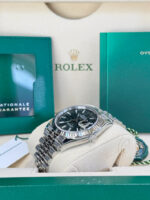 Rolex  Datejust 36mm 126234 Olive Green Palm Motif Dial Jubilee Stainless Steel Watch - Image 8