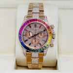 Diamond Rolex Cosmograph Daytona 116505 Custom Rainbow Diamond 18K Rose Gold 40mm - Image 3