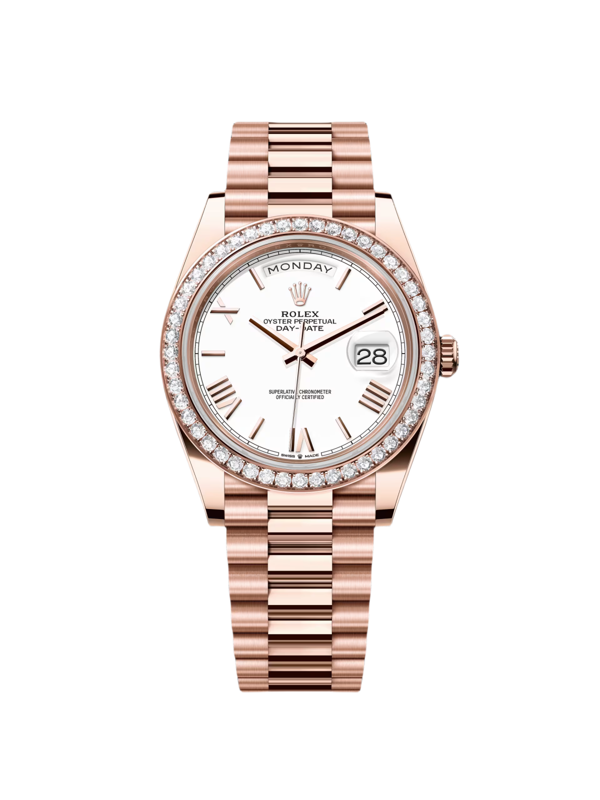31F3F132-7F8A-E2B9-A1D0-B2F80BA80B4B.png Rolex Day-Date White Roman Dial 228345rbr-0012 - Image 1