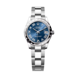 Rolex Datejust m278344-0035/0036 Bright Blue Dial 31mm Domed Diamond Oyster Watch