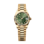Rolex Datejust m278278-0030 Olive Green 31mm Dial President Bracelet Watch