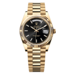 Rolex Day-Date President 40mm Yellow Gold Black Index Dial - 228238