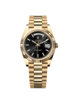 Rolex Day-Date President 40mm Yellow Gold Black Index Dial - 228238