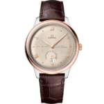 Omega De Ville Prestige 41 mm Linen Dial Stainless Steel and Sedna™ 18k Rose Gold Strap 434.23.41.21.09.001
