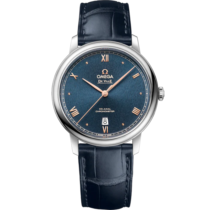 32DBE27C-ACE3-4751-E90C-91C773D613E2.png Omega De Ville Prestige 39.5 mm Blue Dial Stainless Steel Strap 424.13.40.20.03.004 - Image 1