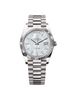 Rolex  Day-Date President 40mm White Gold Mother of Pearl Diamond Baguette Dial - 228239