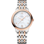 Omega De Ville Prestige 34mm White Dial Stainless Steel and Sedna™ 18k Rose Gold Bracelet 434.20.34.20.05.001
