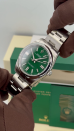 Rolex Oyster Perpetual 41mm 124300-0005 Green Index Dial & Smooth Bezel Oyster Bracelet Men’s Watch - Image 10