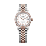 Rolex Datejust m278381RBR 31mm White Roman Dial Diamond-Set Bezel