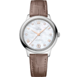 Omega De Ville Prestige 34 mm White Dial with Diamonds Stainless Steel Strap 434.13.34.20.55.001