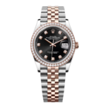Rolex  Datejust 36mm 126281 Black Dial Jubilee Bracelet
