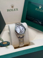 Rolex Lady-Datejust 28mm  m279160 Oyster Perpetual Silver Dial Oyster Bracelet - Image 4