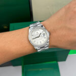 Rolex Day-Date 40mm 228396TBR-0011 Silver Diamonds Dial - Image 8