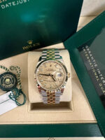 Rolex  Datejust 36mm 126233 Champagne Palm Motif Diamond Dial and Jubilee Bracelet Watch - Image 3