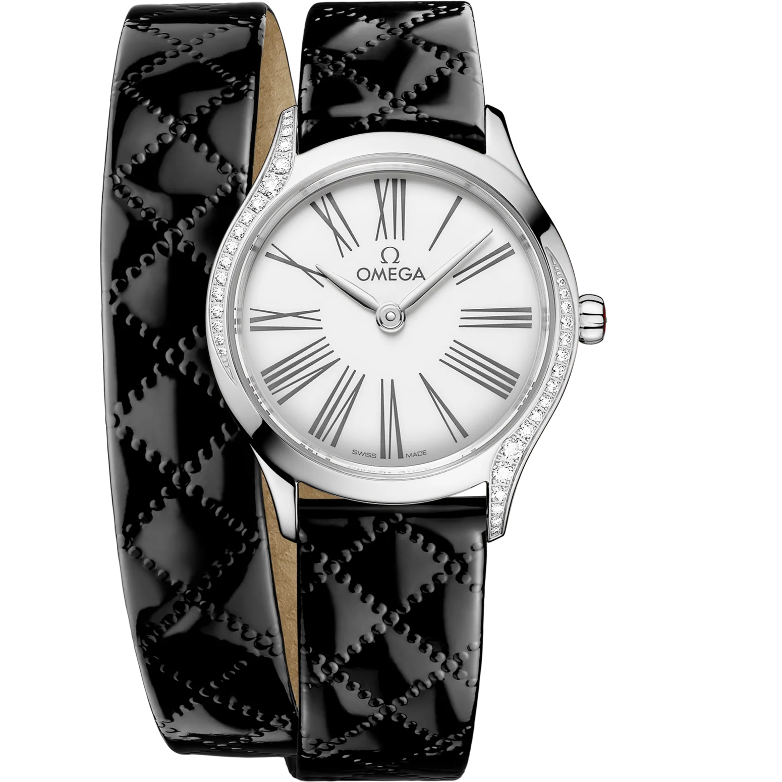 36F7BD44-7162-27B1-6813-5462464547D4.png Omega De Ville Mini Trésor 26mm White Dial with Diamonds Stainless Steel Strap 428.17.26.60.04.007 - Image 1