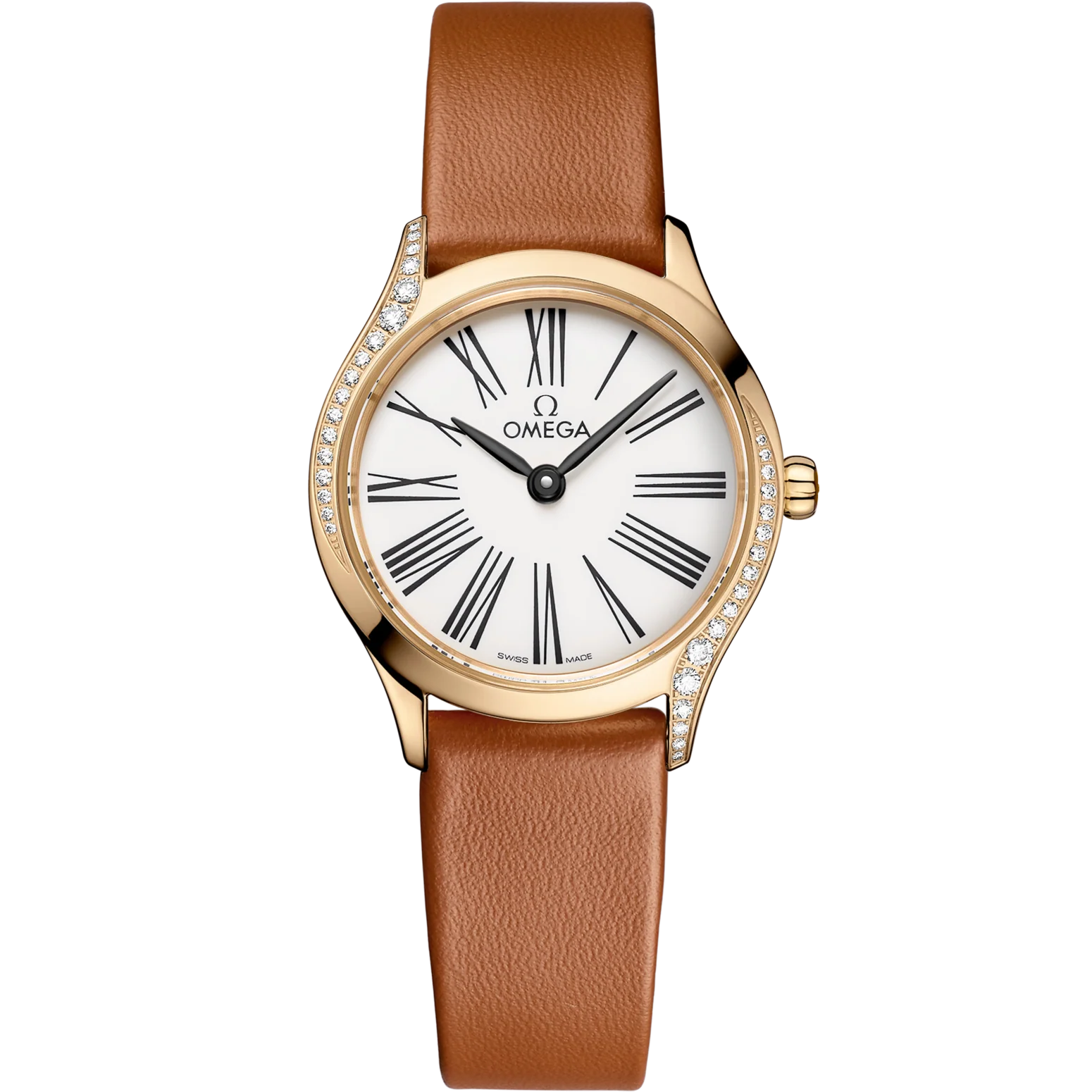 376CF7EC-9B13-D37B-9B41-A3D01A1E1B89.png Omega De Ville Mini Trésor 26mm White Dial with Diamonds Moonshine™ 18k Rose Gold Strap 428.57.26.60.04.004 - Image 1