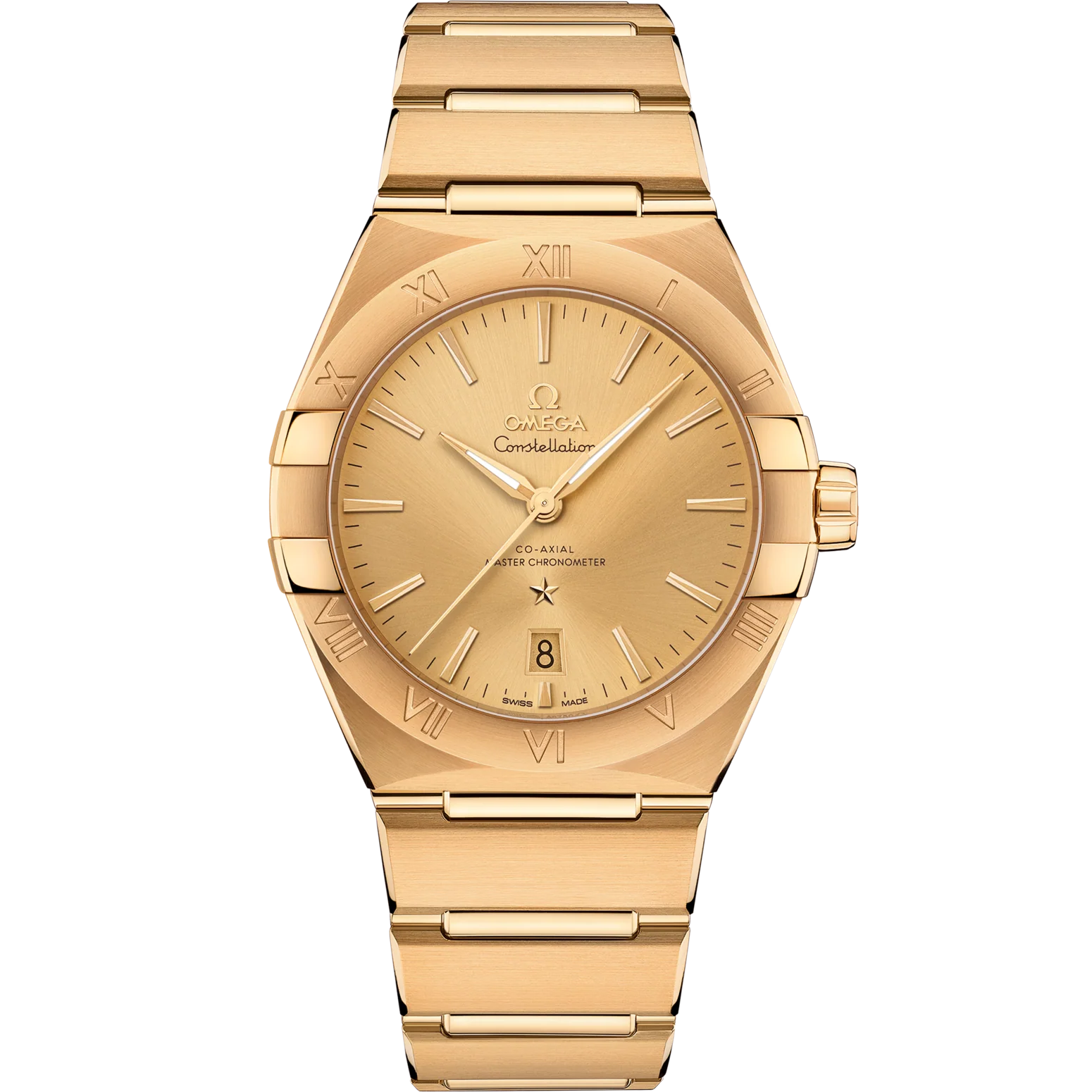 381CBFD7-E3E2-7AED-E46B-AD3D19BD6B02.png Omega Constellation Gents' Selection 39mm Yellow Dial 18k Yellow Gold Bracelet 131.50.39.20.08.001 - Image 1