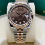 Rolex Datejust 41mm 126331 Datejust Chocolate Diamond Oyster Steel and Everose Gold Watch - Image 9