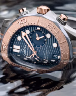 Omega Seamaster Diver 300M 44mm Blue Dial Titanium ‑ tantalum ‑ Sedna™ 18k Rose Gold Bracelet 210.60.44.51.03.001 - Image 5