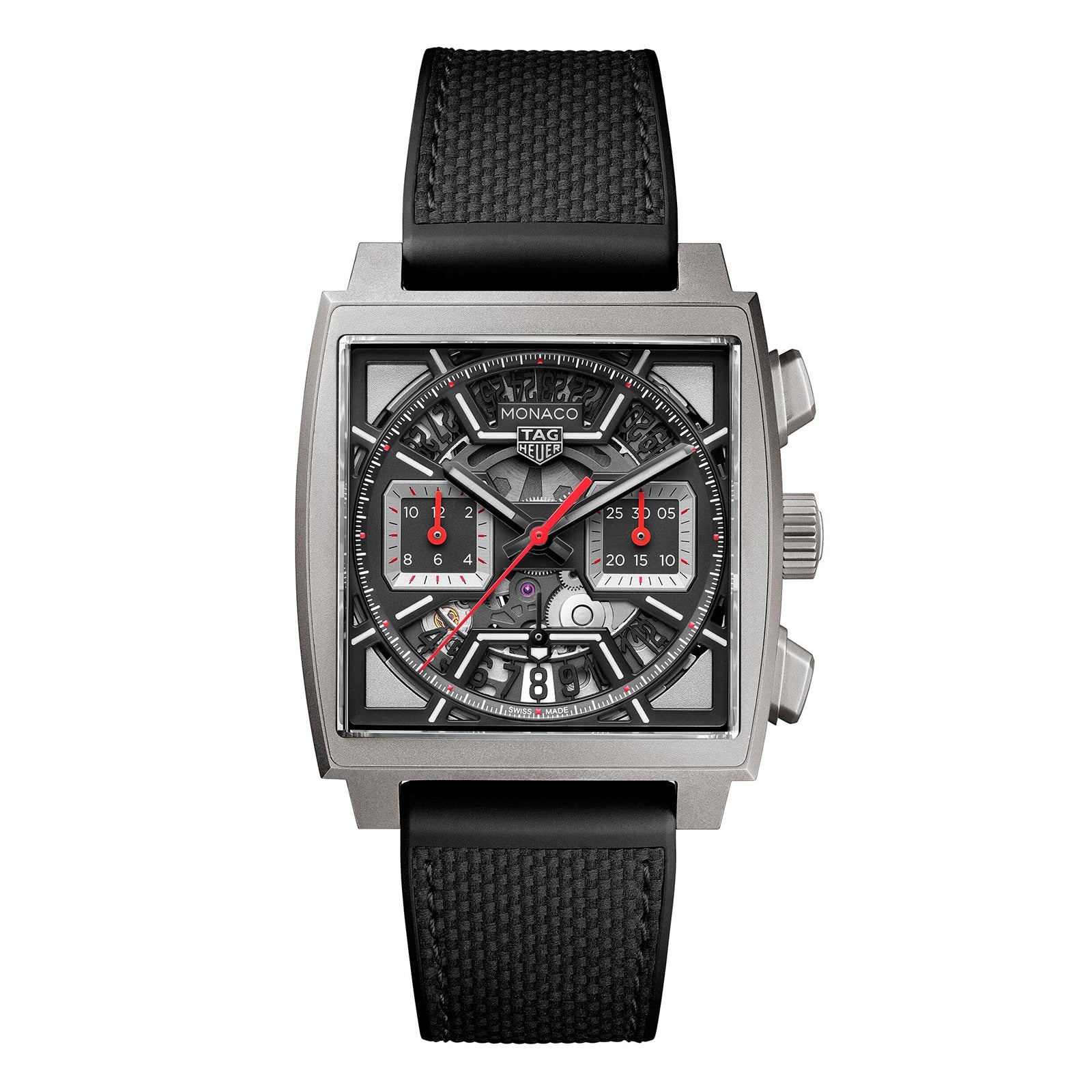 38A93C1F-AE52-95C1-38BF-DBC3DCC4CE82.jpg TAG Heuer Monaco Chronograph 39mm Mens Watch Titanium Black CBL2183.FT6236 - Image 1