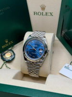 Rolex  Datejust 41mm 126334 Blue Roman Oyster Stainless Steel Men’s Watch - Image 5