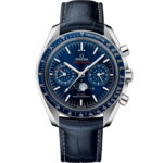 Omega Speedmaster Moonphase Blue Dial 44.25mm Stainless Steel Strap 304.33.44.52.03.001