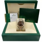 Rolex Datejust 41mm 126301 Chocolate Diamond Jubilee Steel and Everose Gold Watch - Image 7