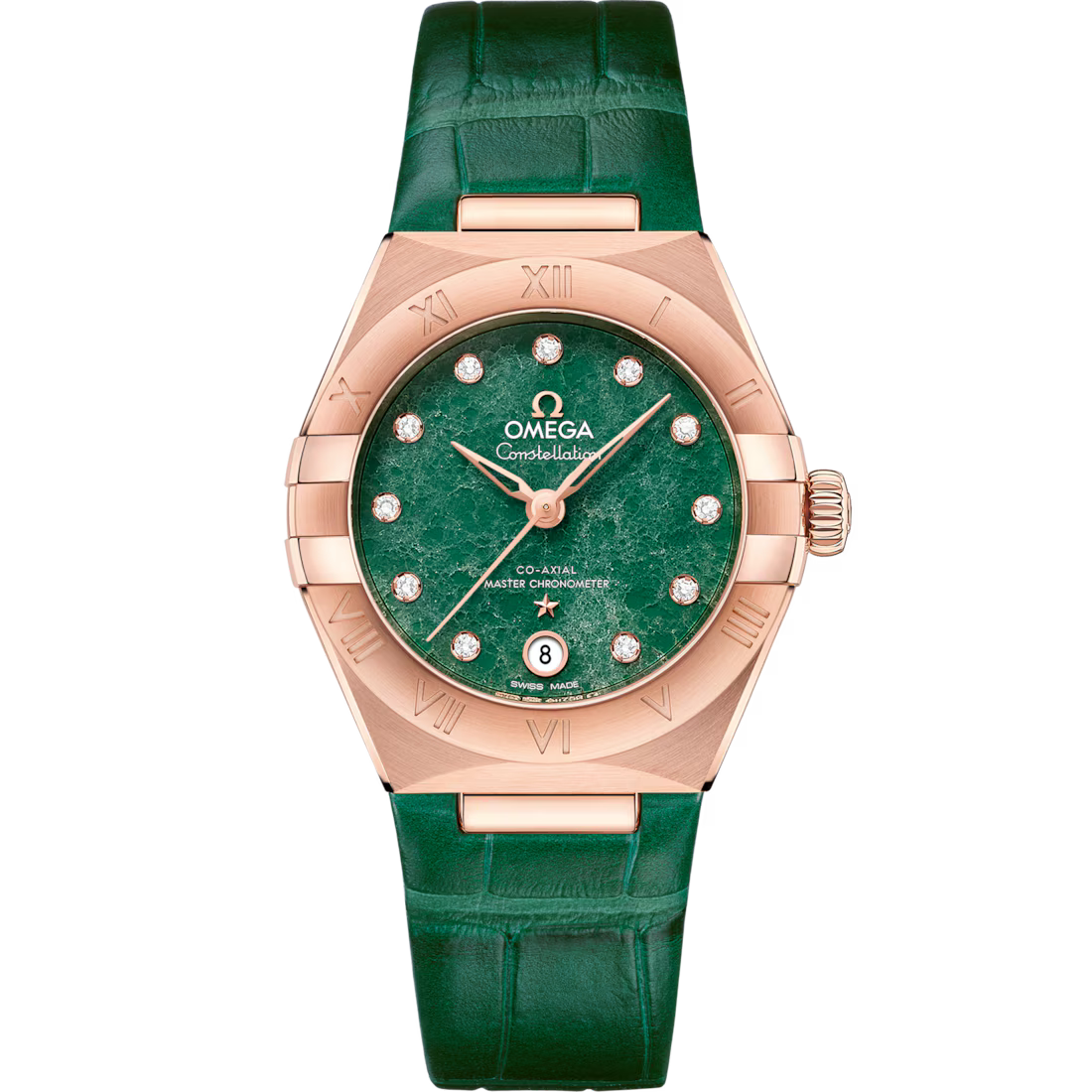 3B5DD104-8DF1-B5A1-CC09-E7453D99A599.avif Omega Constellation Ladies' Selection 29mm Sedna™ gold on leather strap 131.53.29.20.99.002 - Image 1