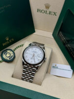 Rolex Datejust 41mm Smooth Bezel White Roman Dial Jubilee - 126300 - Image 6
