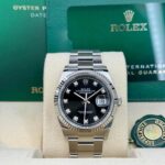Rolex  Datejust 36mm 126234 Black Diamond Dial Stainless Steel Oyster Mens Watch - Image 3