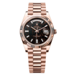 Rolex  Day-Date President 40mm Everose Eisenkiesel Diamond Baguette Dial - 228235