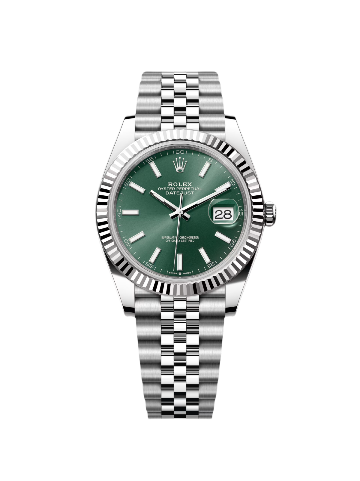 3BF512B9-2C5B-D731-A801-22F1165E68F0.png Rolex Datejust 41mm Mint Green Dial Jubilee Bracelet Watch - 126334 - Image 1