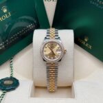 Rolex Lady-Datejust 28mm 279383RBR Champagne Diamond Dial Yellow Rolesor Oyster Bracelet - Image 3